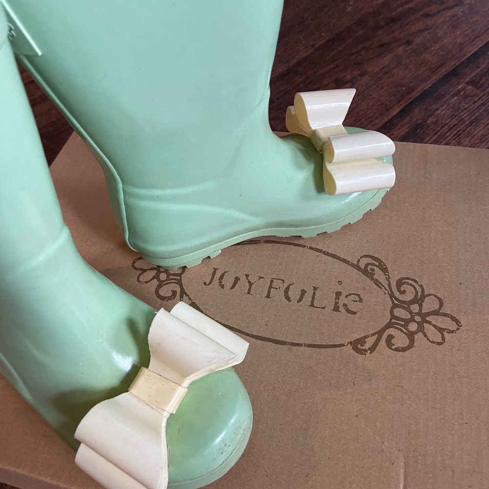 Joyfolie Mint Green Molly in Spring Bow Rainboot